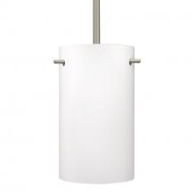  1TT-400507-SN - Besa Tamburo 5 Stem Pendant, Opal Matte, Black Finish, 1x100W MAX E26 Base