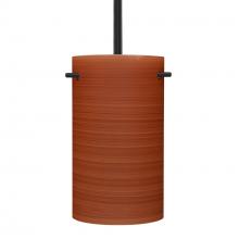  1TT-4005CH-BK - Besa Tamburo 5 Stem Pendant, Cherry, Black Finish, 1x100W MAX E26 Base