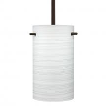  1TT-4005KR-BR - Besa Tamburo 5 Stem Pendant, Chalk, Bronze Finish, 1x100W MAX E26 Base