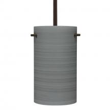  1TT-4005TN-BR - Besa Tamburo 5 Stem Pendant, Titan, Bronze Finish, 1x100W MAX E26 Base