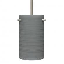  1TT-4005TN-SN - Besa Tamburo 5 Stem Pendant, Titan, Black Finish, 1x100W MAX E26 Base