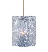  1TT-400600-LED-SN - Besa Tamburo 8 Pendant Clear Stone Satin Nickel 1x11W LED