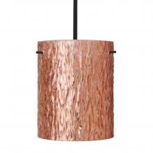  1TT-4006CS-BK - Besa Stem Pendant Tamburo 8 Black Stone Copper Foil 1x100W MAX E26 Base