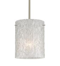  1TT-4006GL-LED-SN - Besa Pendant Tamburo 8 Satin Nickel Glitter Stone 1x11W LED