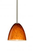 Besa Lighting 1TT-4470HB-SN - Besa Vila Stem Pendant Satin Nickel Habanero 1x60W Medium Base