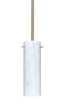 Besa Lighting 1TT-493019-LED-SN - Besa Stem Copa Pendant Satin Nickel Carrera 1x9W LED