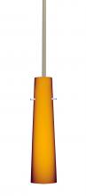  1TT-567480-LED-SN - Besa Camino Stem Pendant Satin Nickel Amber Matte 1x5W LED