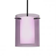  1TT-A00607-BK - Besa Stem Pendant Pahu 8 Black Transparent Amethyst 1x100W MAX E26 Base