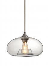  1TT-BANACL-EDIL-SN - Besa Stem Pendant Bana Satin Nickel Clear 1x4W LED Filament