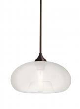 Besa Lighting 1TT-BANAFR-BR - Besa Stem Pendant Bana Bronze Frost 1x60W Medium Base