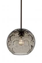  1TT-BOMYSM-BR - Besa Bombay Cord Pendant, Smoke, Bronze Finish, 1x60W Medium Base