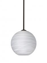 Besa Lighting 1TT-COCO860-LED-BR - Besa Coco 8 Stem Pendant, Cocoon, Bronze Finish, 1x9W LED