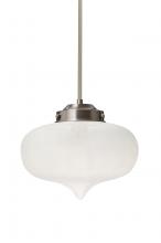  1TT-MIRAFR-EDIL-SN - Besa Mira Stem Pendant Satin Nickel Frost 1x4W LED Filament