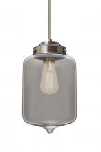  1TT-OLINSM-EDIL-SN - Besa Olin Stem Pendant Satin Nickel Smoke 1x4W LED Filament