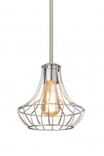 Besa Lighting 1TT-SPEZ07-EDIL-SN - Besa Stem Pendant Spezza 7 Satin Nickel 1x8W LED Filament