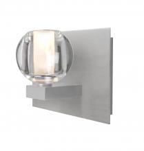  1WF-BOCACL-SN - Besa, Boca Vanity, Clear, Satin Nickel Finish, 1x40W Halogen