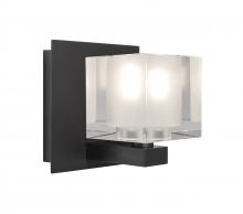 Besa Lighting 1WF-BOLOFR-LED-BR - Besa, Bolo Vanity, Clear/Frost, Bronze Finish, 1x5W LED