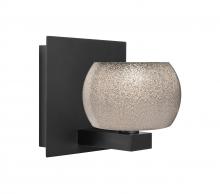  1WF-KENOSM-BK - Besa, Keno Vanity, Smoke Sand, Black Finish, 1x60W G9 Base