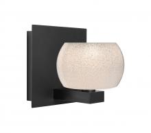  1WF-KENOWH-LED-BK - Besa, Keno Vanity, White Sand, Black Finish, 1x3W LED