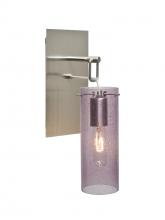  1WP-JUNI10PL-SN - Besa Juni 10 Wall Pendant, Plum Bubble, Satin Nickel Finish, 1x60W Medium Base