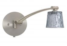 Besa Lighting 1WW-5145SF-SN - Besa Wall Nico 3 Satin Nickel Stone Silver Foil 1x50W Halogen Gy6.35