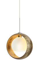  1XC-4293GG-SN - Besa Pendant Pogo Satin Nickel Gold/Inner Gold 1x35W Halogen