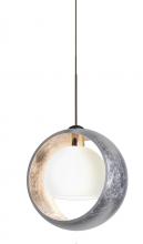  1XC-4293SS-BR - Besa Pendant Pogo Bronze Silver/Inner Silver 1x35W Halogen