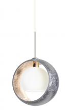  1XT-4293SS-SN - Besa Pendant Pogo Satin Nickel Silver/Inner Silver 1x35W Halogen