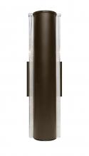  2NW-ESPADA16-BR - Besa, Espada 16 Outdoor Sconce, Bronze/Clear Bubble, Bronze Finish, 2x60W Medium Base