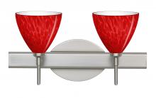 Besa Lighting 2SW-1779RC-SN - Besa, Mia Vanity, Red Cloud, Satin Nickel Finish, 2x40W G9 Base