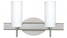 Besa Lighting 2SW-440307-LED-SN - Besa Wall Copa 3 Satin Nickel Opal Matte 2x5W LED