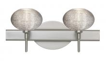 Besa Lighting 2SW-5612GL-LED-SN - Besa Wall Lasso Satin Nickel Glitter 2x5W LED