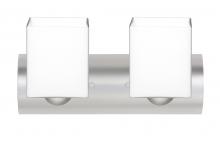 Besa Lighting 2WZ-449807-SN - Besa Wall Rise Satin Nickel Opal Matte 2x60W Medium Base