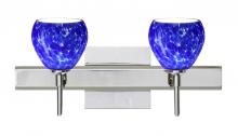 Besa Lighting 2SW-560586-CR-SQ - Besa Wall With SQ Canopy Tay Tay Chrome Blue Cloud 2x40W G9