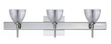 Besa Lighting 3SW-1758SF-CR-SQ - Besa Divi Wall With SQ Canopy 3SW Silver Foil Chrome 3x40W G9