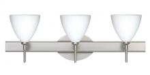 Besa Lighting 3SW-177907-LED-SN - Besa Wall Mia Satin Nickel Opal Matte 3x5W LED