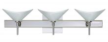 Besa Lighting 3SW-191352-CR-SQ - Besa Wall With SQ Canopy Hoppi Chrome Marble 3x40W G9