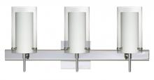  3SW-C44007-CR-SQ - Besa Pahu 4 Wall With SQ Canopy 3SW Clear/Opal Chrome 3x40W G9