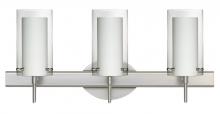  3SW-C44007-SN - Besa Pahu 4 Wall 3SW Clear/Opal Satin Nickel 3x40W G9