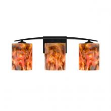  3WC-LAVA-LED-BK - Besa, Lava Vanity, Lava, Black Finish, 3x9W LED