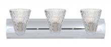  3WZ-NICO5CL-LED-CR - Nico 5 Vanity, Clear Stone, Chrome Finish, 3x9W LED