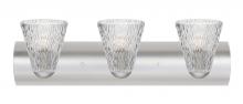 Besa Lighting 3WZ-NICO5CL-LED-SN - Nico 5 Vanity, Clear Stone, Satin Nickel Finish, 3x9W LED