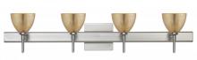 Besa Lighting 4SW-1758GF-LED-SN-SQ - Besa Divi Wall With SQ Canopy 4SW Gold Foil Satin Nickel 4x5W LED