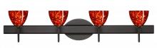  4SW-185841-LED-BR - Besa Divi Wall 4SW Garnet Bronze 4x5W LED