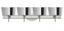  4SW-6773MR-SN - Besa Groove Wall 4SW Mirror-Frost Satin Nickel 4x40W G9