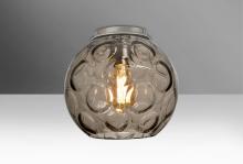  BOMBAYSMC-EDIL-SN - Besa, Bombay Ceiling, Smoke, Satin Nickel Finish, 1x9W LED Filament