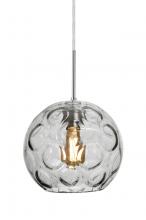  J-BOMYCL-EDIL-SN - Besa Bombay Pendant For Multiport Canopy, Clear, Satin Nickel Finish, 1x8W LED Filame