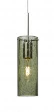  J-JUNI10MS-SN - Besa, Juni 10 Pendant For Multiport Canopy, Moss Bubble, Satin Nickel, 1x60W Medium B