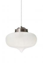  J-MIRAFR-EDIL-SN - Besa Mira Pendant For Multiport Canopy Satin Nickel Frost 1x4W LED Filament