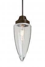  J-SULUCL-BR - Besa, Sulu Cord Pendant For Multiport Canopy, Clear Bubble, Bronze Finish, 1x60W Medi